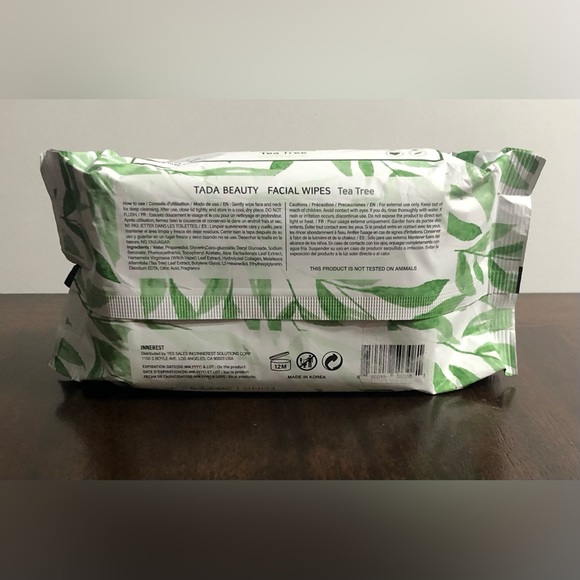 MakeUp Cleansing Tea Tree  wipes with Collagen aloe vera  vit E/hazel. 80wipes - Picture 3 of 3